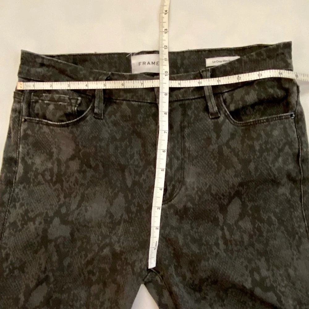 Frame Le Crop Mini Boot Python Jeans - Picture 14 of 17